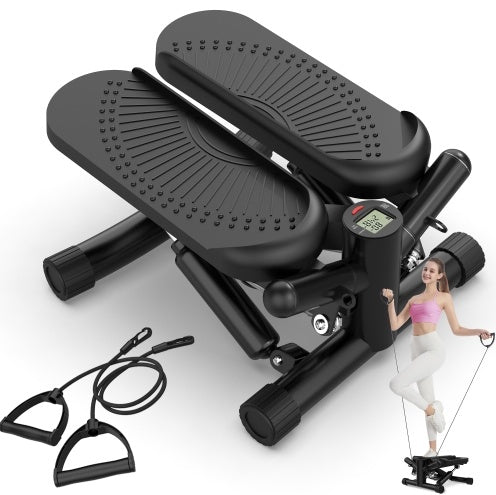 Portable Mini Stair Stepper with Resistance Bands
