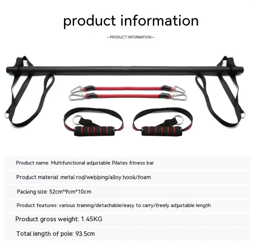Portable Pilates Bar Kit with Resistance Bands