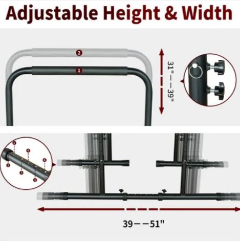 Adjustable Dip Bar & Power Tower Station