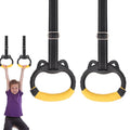 Kids Gymnastic Rings Set - Adjustable Pull Up & Trapeze Rings