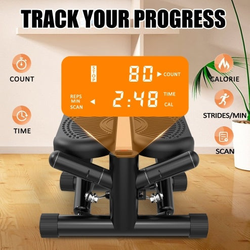 Portable Mini Stair Stepper with Resistance Bands