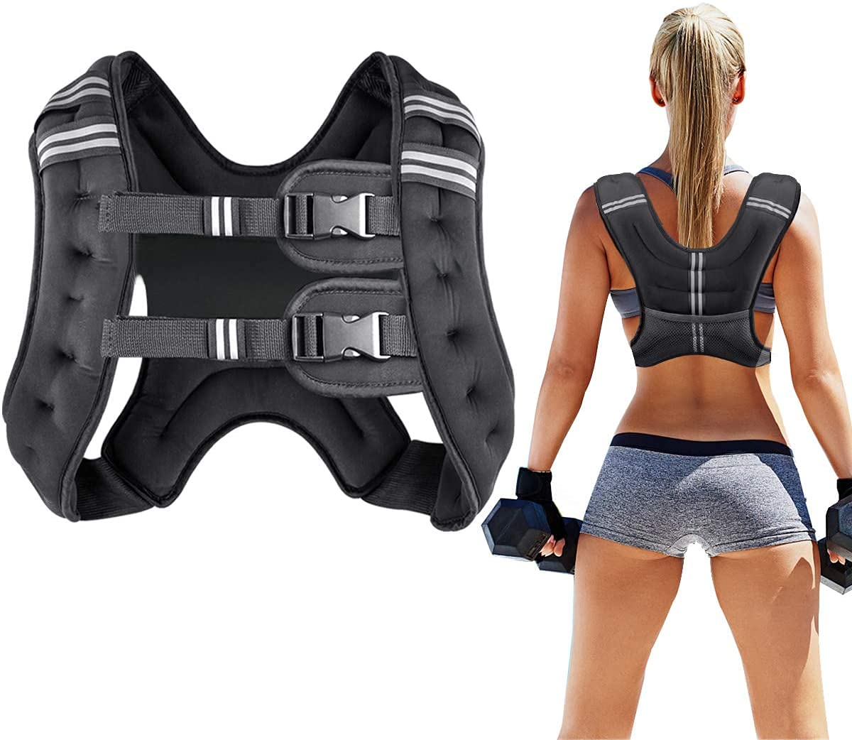 Weighted Vest 16 lbs – Adjustable Fit for Strength Training & Cardio