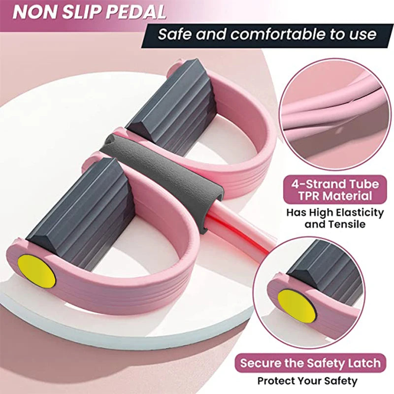 Glow & Grit CoreFlex 4-Tube Pedal Resistance Band