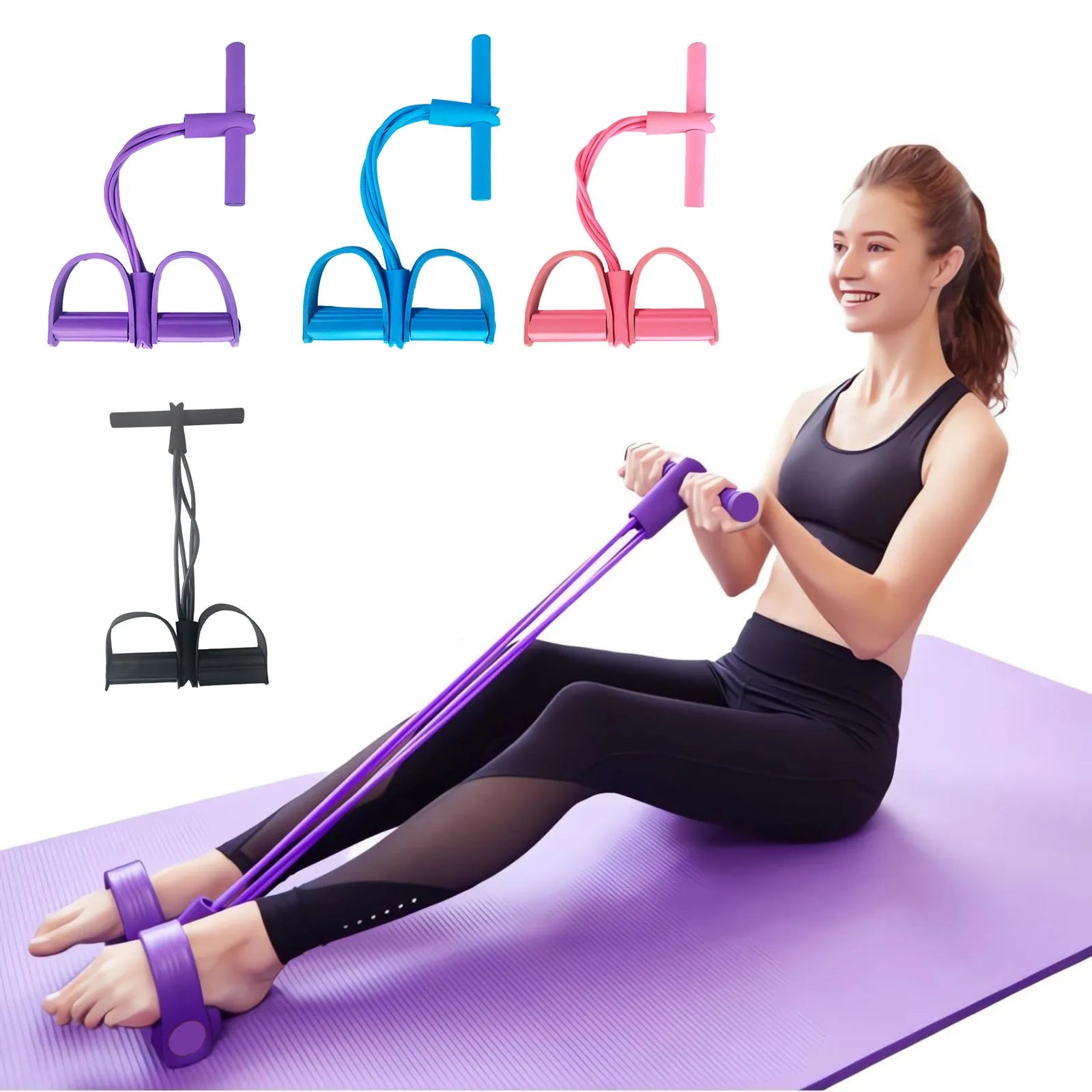 Pedal Resistance Band - Full Body Home Workout Stretcher
