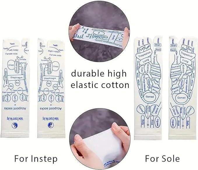 Acupressure Reflexology Socks Set (with Massage Tool)