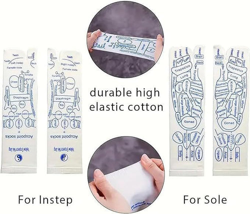Acupressure Reflexology Socks Set (with Massage Tool)