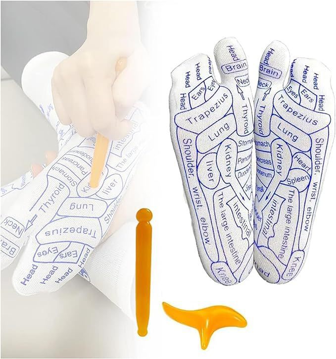 Acupressure Reflexology Socks Set (with Massage Tool)