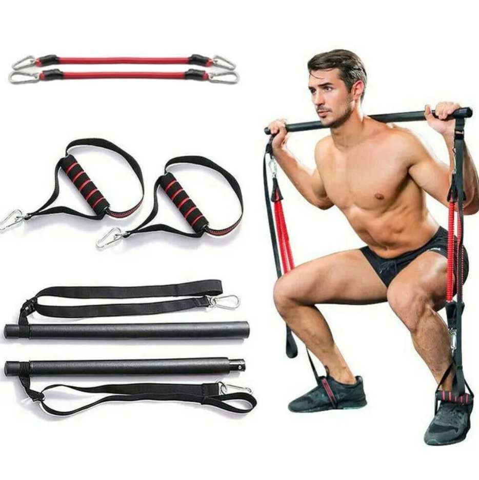 Portable Pilates Bar Kit with Resistance Bands