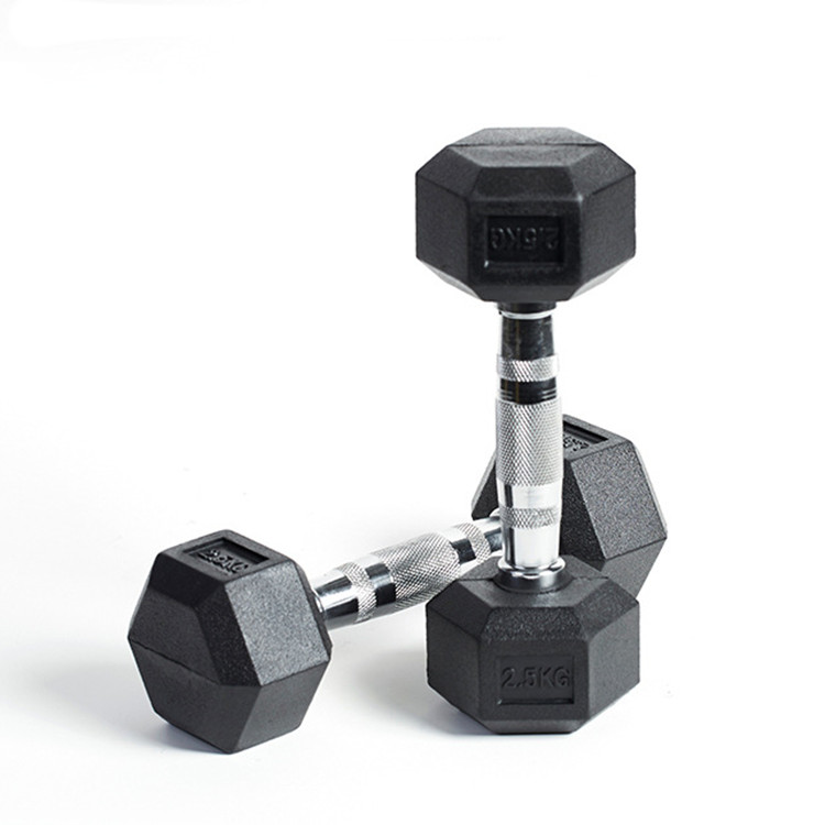 Rubber Hex Dumbbell Set