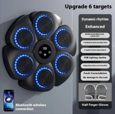Smart Bluetooth Music Boxing Target & Glowe Set