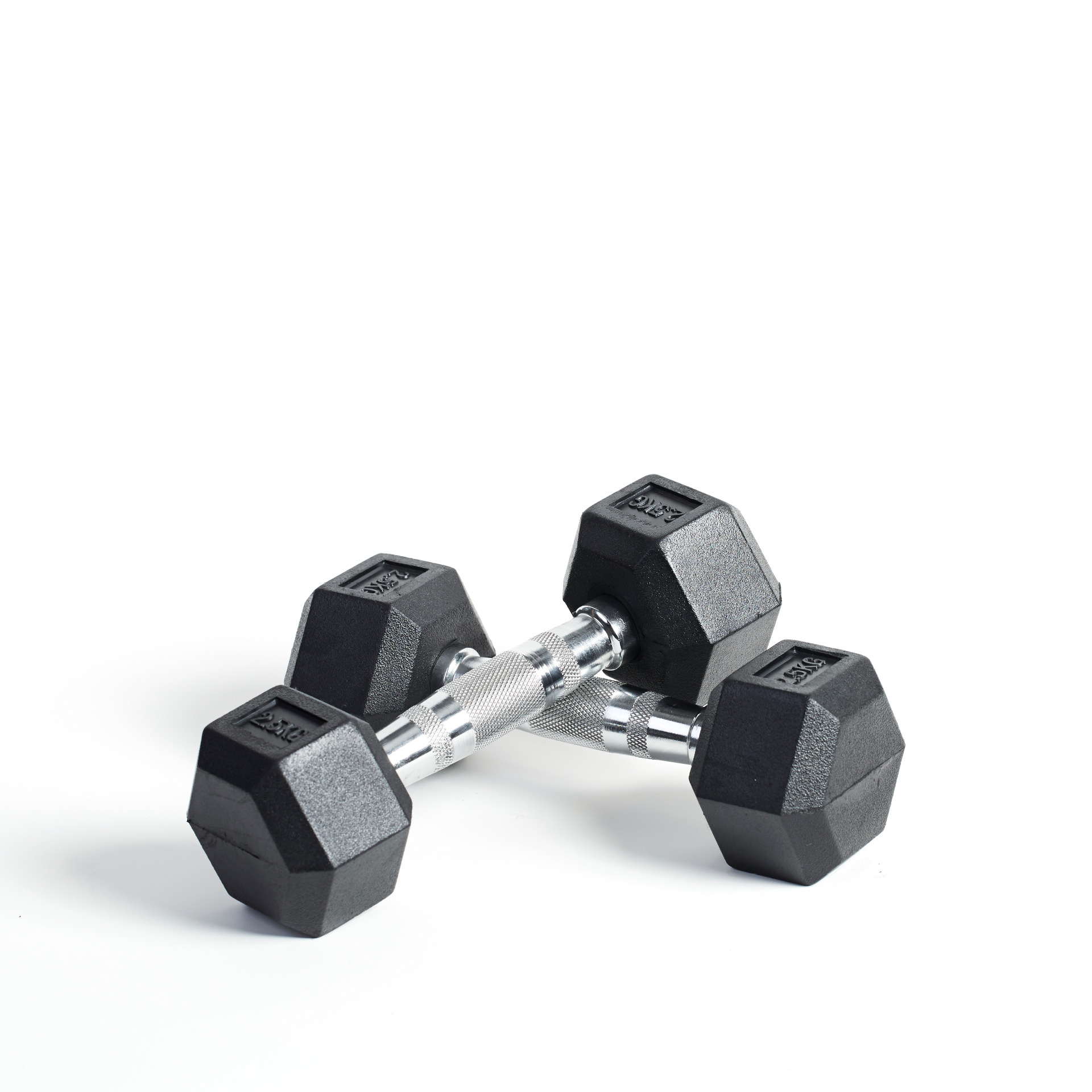 Rubber Hex Dumbbell Set