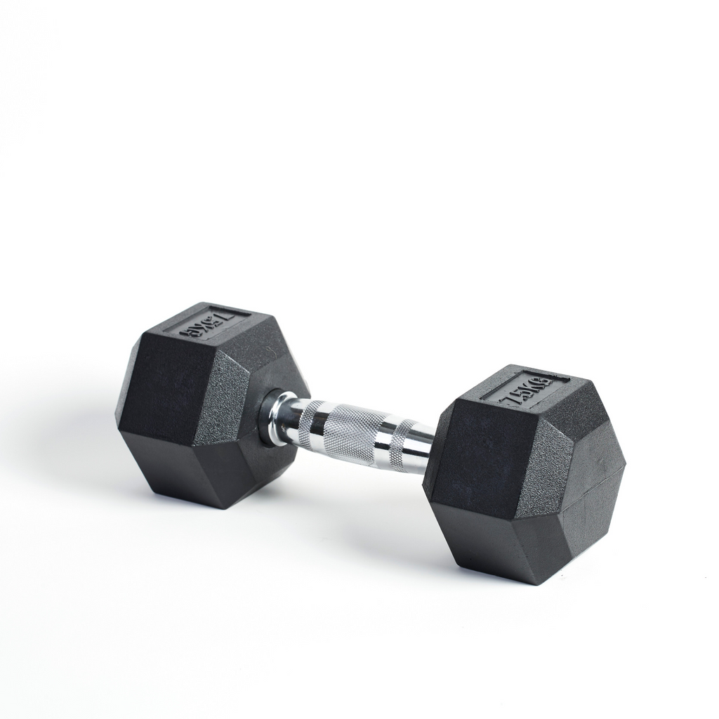 Rubber Hex Dumbbell Set