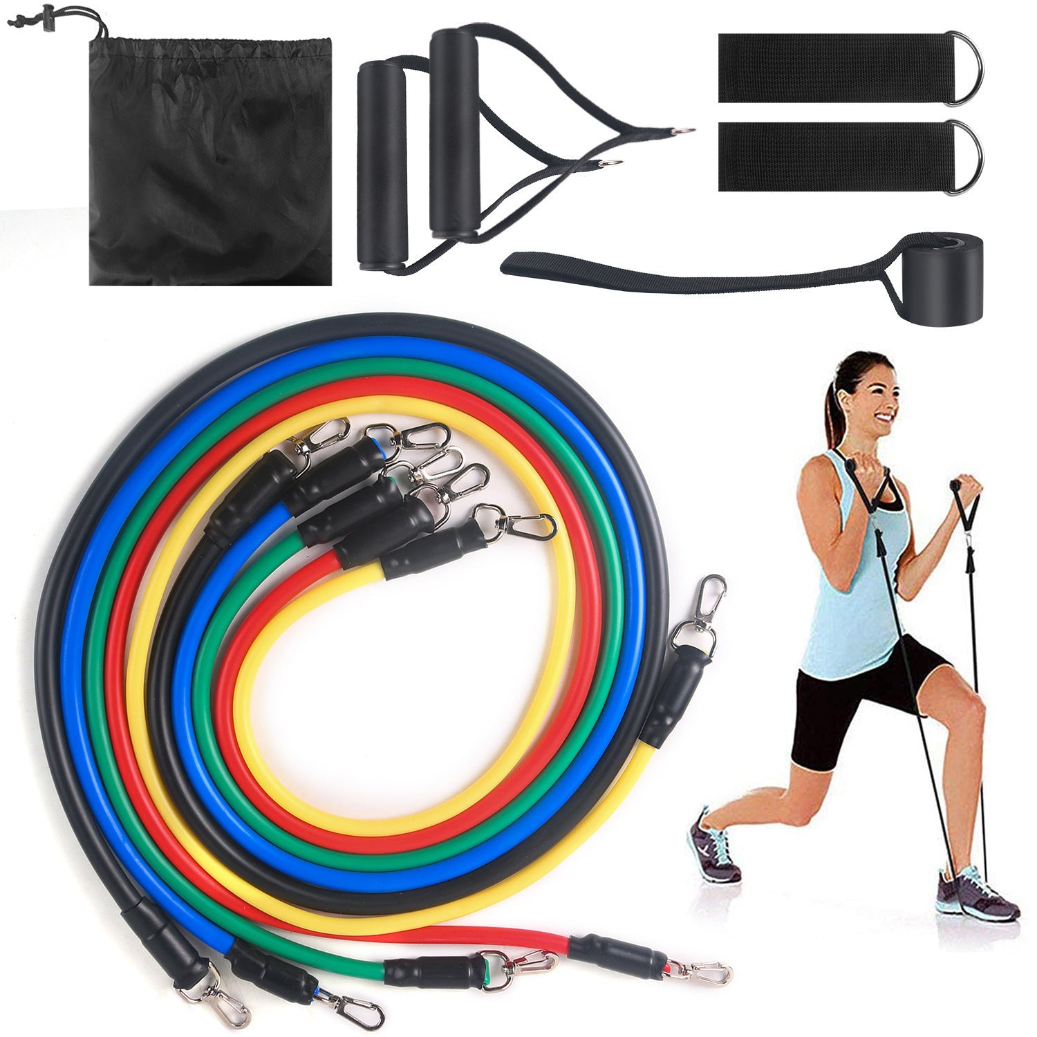 Multi-Level Resistance Bands Set with Handles