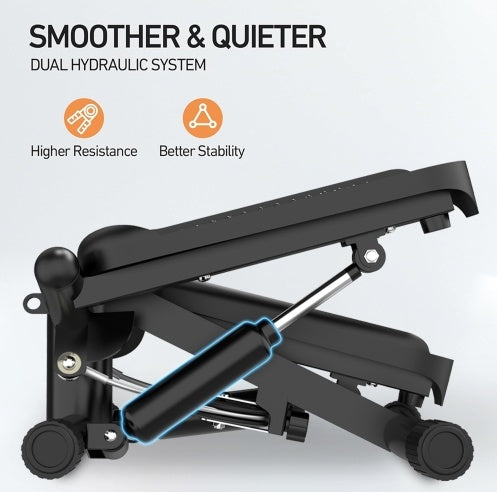 Portable Mini Stair Stepper with Resistance Bands